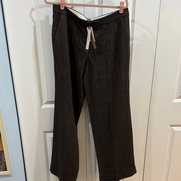 Laundry by Design Women's Wool blend Cuffed Dark Brown Dress Pants